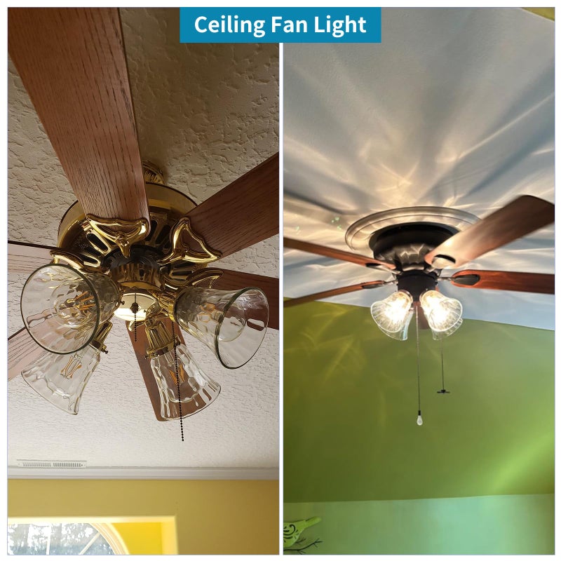 Skelang 4 Pcs Ceiling Fan Light Shade, Lip Lamp shade, Bell Shape Light Fixture Globes Replacement, Hammered - Image 5